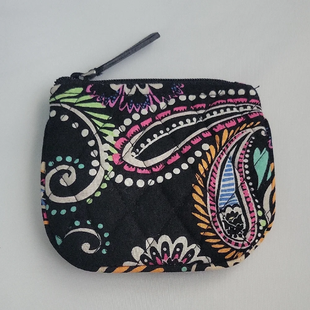 Vera Bradley Black Paisley Women's Wallet - Picture 1 of 5